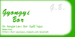 gyongyi bor business card